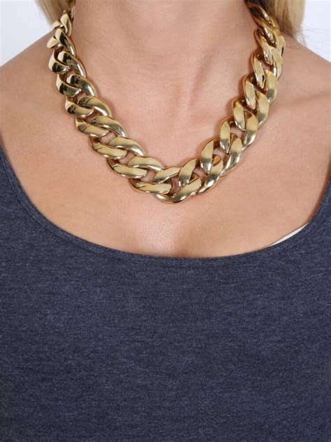 michael kors chunky gold chain necklace|Michael Kors jewelry gift box.